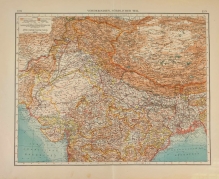 [mapa, Indie, Nepal, Tybet] Vorderindien, Nordlicher Teil