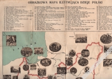 Obrazkowa mapa ilustrująca dzieje Polski [po 1920]