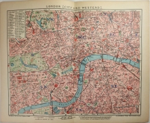 [mapa, 1905] London (City und Westend) [plan Londynu]
