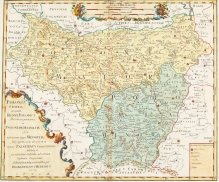 [mapa, Wielkopolska, Mazowsze, Małopolska, 1772] Polonia propria tanquam Regni Polonici provincia primaria : in Poloniam maiorem, sive inferiorem atque minorem, sive superiorem divisa, ....