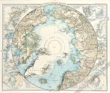 [mapa, 1881] Nord-Polar-Karte [Biegun Północny]