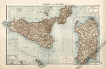 [mapa, 1904] Sizilien und Sardinien [Sycylia i Sardynia]