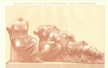 [rycina, 1898] Sculpture aus dem Ostgiebel des Parthenon.