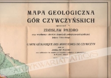 Mapa geologiczna Gór Czywczyńskich.  Carte geologique des Montagnes de Czywczyn