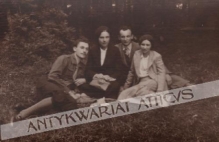 [fotografia na papierze pocztówkowym, 1935] [czarna czwórka w puszczy Białowieskiej] 