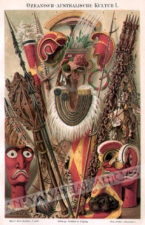 [rycina, ok. 1897] Ozeanisch - Australische Kultur I [kultura i zabytki Oceanii i Australii]