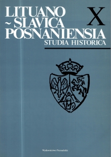 Lituano-Slavica Posnaniensia. Studia historica, vol. X