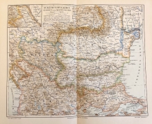[mapa, 1897] Rumanien, Bulgarien, Serbien und Montenegro [Rumunia, Bułgaria, Serbia, Czarnogóra]