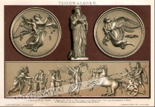 [rycina, 1895] Thorwaldsen [ m. in. fryz Aleksander Wielki wkraczający do Babilonu ]