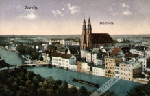 [pocztówka, ok. 1910] Oppeln [Opole. Widok na Stare Miasto nad Młynówką]