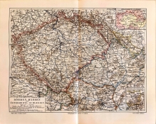 [mapa, ok. 1906] Bohmen, Mahren und Ostereich.-Schlesien.  [Czechy, Morawy i Śląsk Austriacki]