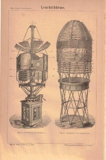 [rycina, 1877] Leuchtthurme [latarnie morskie]