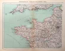 [mapa, 1900] Frankreich. Nordwestlicher Teil [Francja. Część północno-zachodnia]