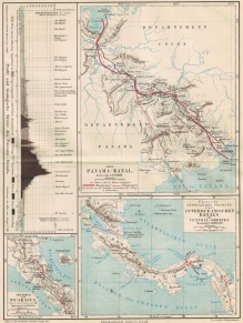 [mapa, 1880] Der Panama-Kanal [Kanał panamski]