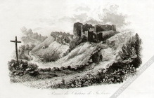 [rycina, ok.1837] Ruines du Chateau de Jazlowiec [Ruiny zamku w Jazłowcu na Ukrainie]