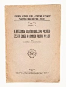 O zamierzonem obciążeniu Królestwa Polskiego częścią długu wojennego Austro-Węgier