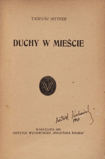 Duchy w mieście  [pierwodruk]