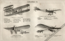 [rycina, 1910] Luftschiffahrt v-VI [pierwsze maszyny latające]