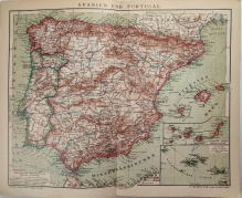 [mapa, 1908] Spanien und Portugal [Hiszpania i Portugalia]