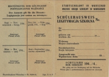 [dokument, lata 1940-ter.] Legitymacja szkolna [Generalna Gubernia] [czysty blankiet]