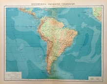 [mapa, 1900] Sudamerika. Physiche Ubersicht [Ameryka Południowa. mapa fizyczna]
