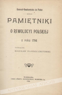 Pamiętniki o rewolucyi polskiej z roku 1794