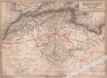 [mapa 1874] Algerien, Marocco, Tunis und Trypolis. [Algieria, Maroko, Tunis i Trypolis]