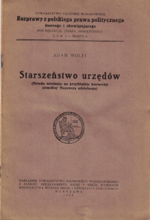 Starszeństwo urzędów (Metoda ustalania na przykładzie hierarchii ziemskiej Mazowsza udzielnego)