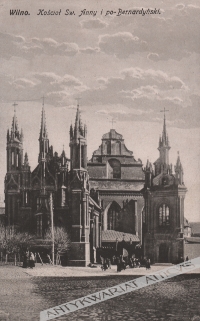 [pocztówka, ok. 1910] Wilno. Kościół Św. Anny i po-Bernardyński.