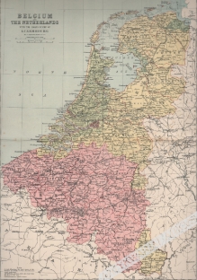 [mapa, Belgia i Holandia, ok. 1881] Belgium and The Netherlands with the grand duchy of Luxembourg