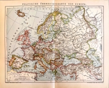 [mapa, 1905] Politische Ubersichtskarte von Europa [Polityczna mapa Europy]
