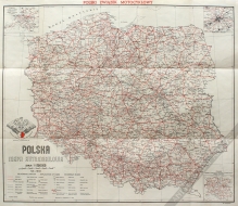[mapa, Polska, 1946] Polska mapa automobilowa