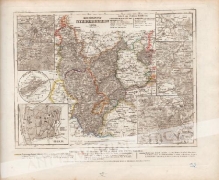 [mapa, Nadrenia-Palatynat 1849] Rheinprovinz Niederrhein. 