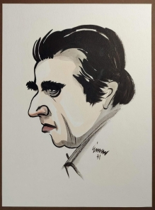 [portret satyryczny] Andrzej Łapicki