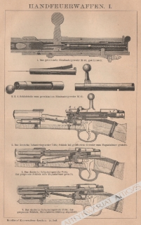 [ryciny, ok. 1894] Handfeuerwaffen I-IV. [Ręczna broń palna]