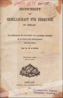 Zeitschrift der Gesellschaft fur Erdkunde zu Berlin. Zweiter Band (1867)