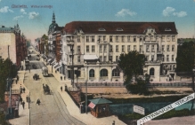 [pocztówka, ok. 1910] Gleiwitz. Wilhelmstrasse [Gliwice, dzisiejsza ulica Zwycięstwa]