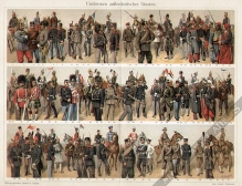 [rycina, 1908] Uniformen ausserdeutscher Staaten [mundury wojskowe]