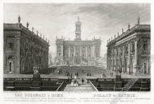 [rycina, 1848] Les Polonais a Rome. Le general Charles Kniaziewicz occupant le Capitole Romain ... la legion polonaise d'Italie le 3 Mai 1798.  Polacy w Rzymie. Jenerał Karol Kniaziewicz, na czele Legii polskiej we Włoszech
