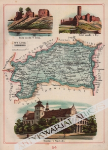 [mapa, 1907] Powiat Iłżecki Guberni Radomskiej