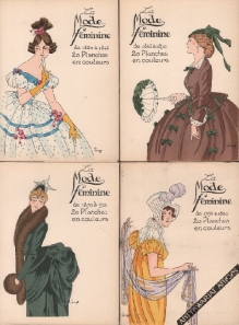 [teka ilustracji] La mode feminine de 1795 a 1900 [Moda damska 1795-1900, część I-IV] 