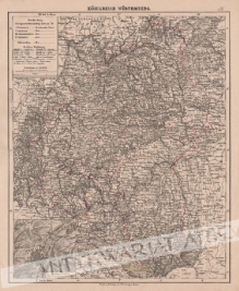 [mapa, 1879] Königreich Würtemberg [Królestwo Wirtembergii]