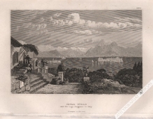 [rycina, 1860] Jsola Bella and the Lago Maggiore in Italy [Isola Bella na Jeziorze Maggiore]