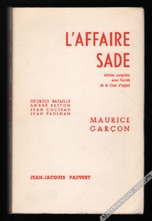L'Affaire Sade [egz. z księgozbioru J. Łojka]