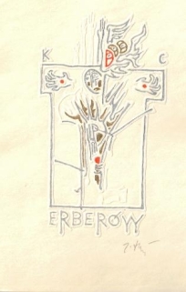 [ekslibris, ok. 1973] Ekslibris K. C. (Katarzyny, Czesława) Erberów