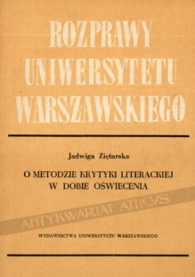 O metodzie krytyki literackiej w dobie oświecenia