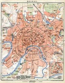 [plan Moskwy, ok. 1898] MOSKAU [Moskwa]