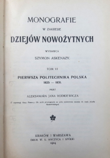 Pierwsza politechnika polska 1825-1831