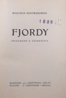 Fjordy. Fragment z dziennika