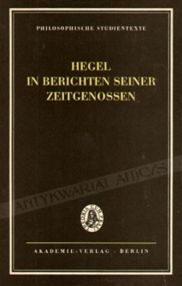 Hegel in Berichten seiner Zeitgenossen